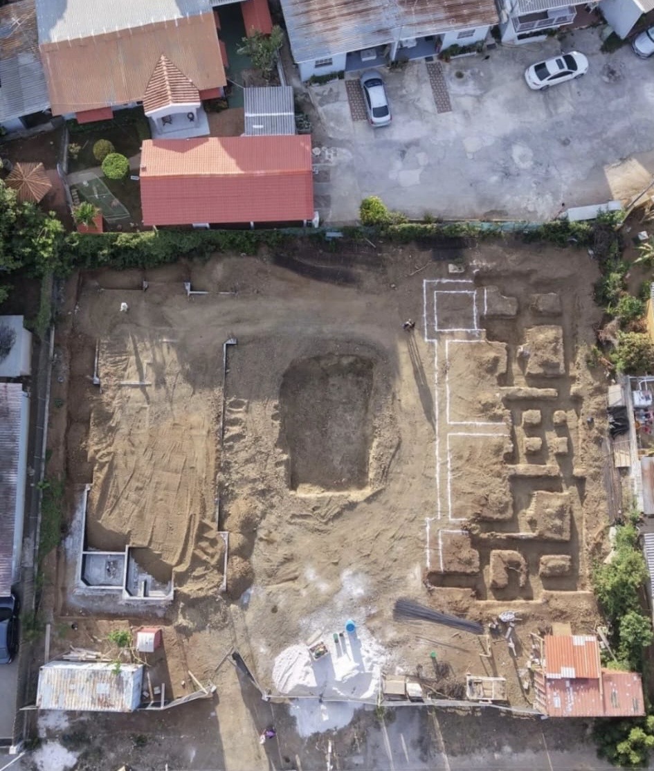 Aerial view of a JDS excavation and foundation project